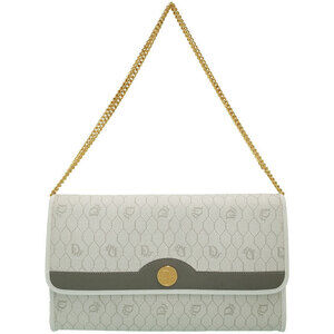 Christian Dior Honeycomb Chain Shoulder Bag Logo Buttons